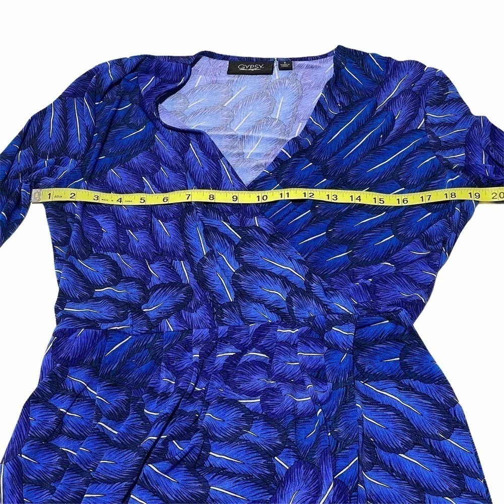 Gypsy Mara Hoffman Feather Faux Wrap Dress Small